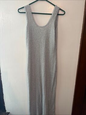 NWT: American Eagle Outfitters Ribbed Gray Tank Maxi Dress Size Medium